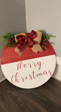 Load and play video in Gallery viewer, Merry Christmas Door Wood Sign

