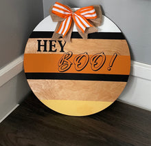 Load image into Gallery viewer, Hey Boo Fall Wood Sign
