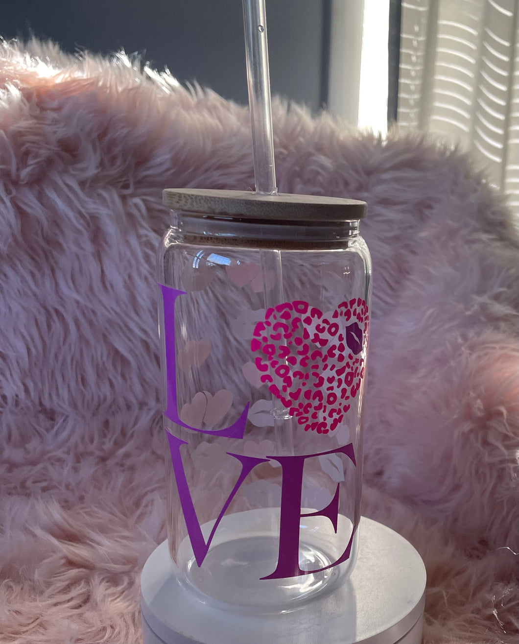 Valentine's Day Beer Can Glass (Color Changing )