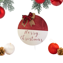 Load image into Gallery viewer, Merry Christmas Door Wood Sign
