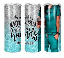Load image into Gallery viewer, Nurse Glitter Tumblers

