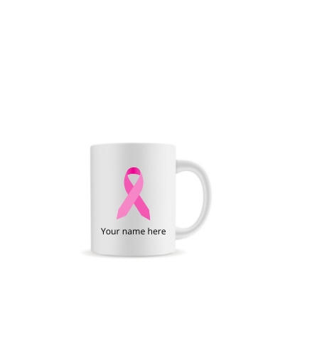 Pink Ribbon w/ Name Mug