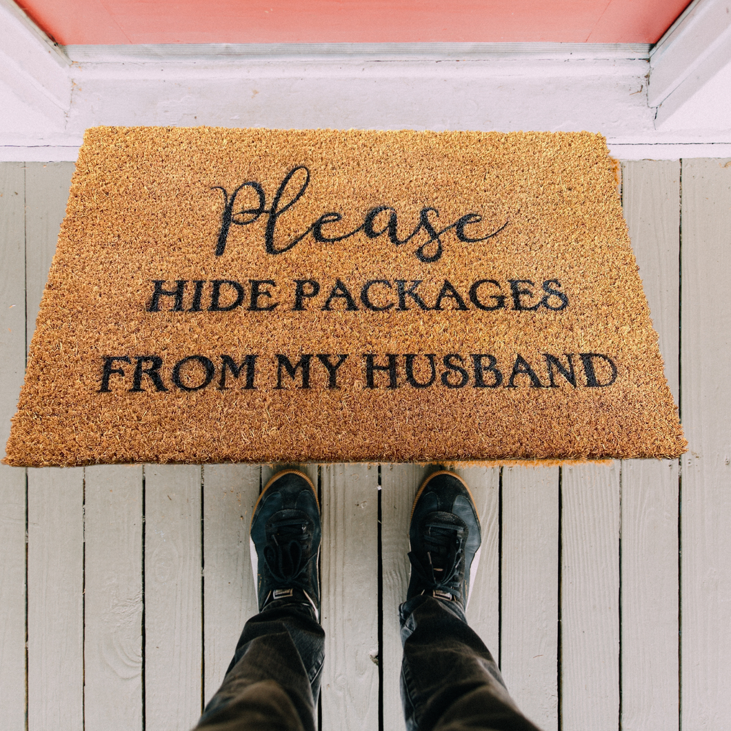 Hide Packages From Husband Door Mat
