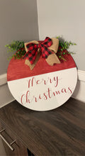 Load image into Gallery viewer, Merry Christmas Door Wood Sign

